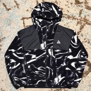 Nike ACG All Conditions Gear Fleece Hoodie YOUTH Large Abstract